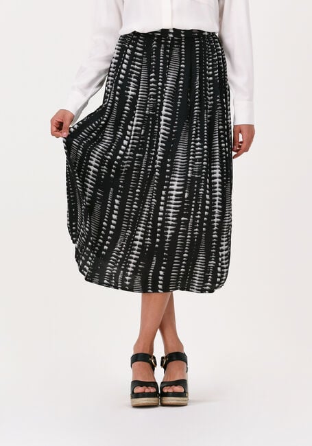 Zwarte SIMPLE Midirok WOVEN SKIRT - large