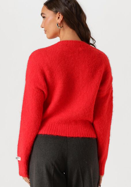 Rode COLOURFUL REBEL Trui OLIVIA CREWNECK KNITTED SWEATER - large