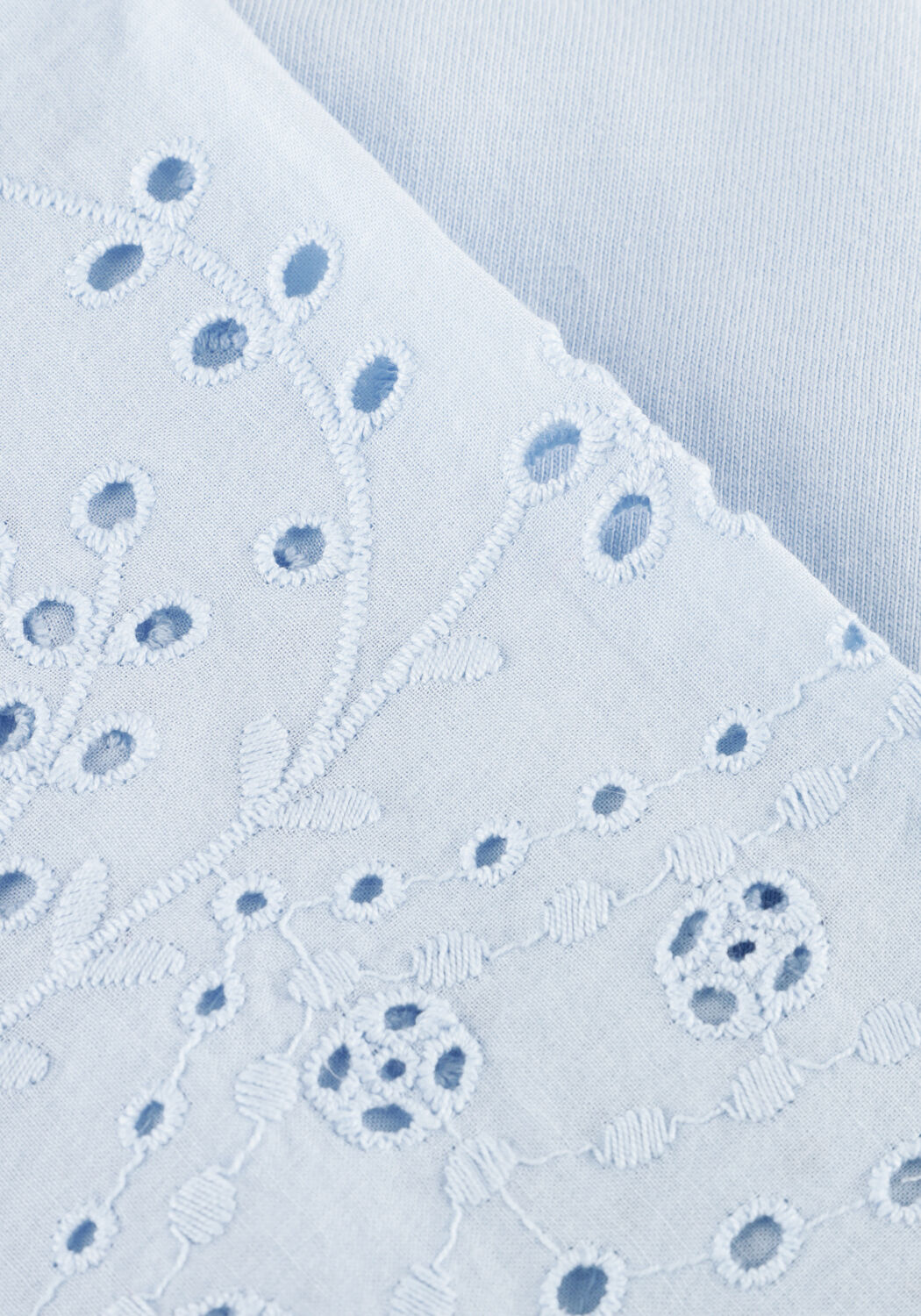 Blauwe Y.A.S. T-shirt YASLEX SS TOP W. EMB SLEEVES - large