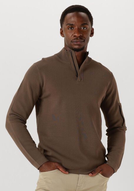 Taupe GENTI Trui TURTLE ZIP - large