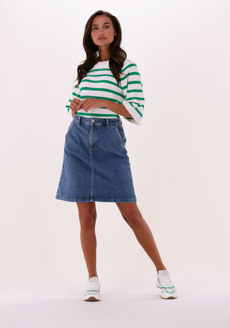 Blauwe SELECTED FEMME Minirok SLFRANDI HW SHAD BLUE DENIM SKIRT - large