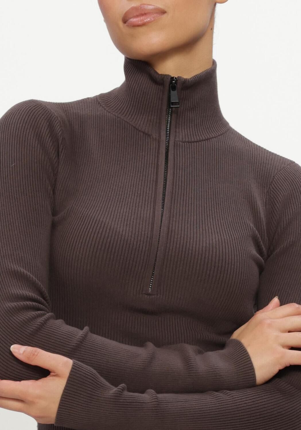 AIRFORCE Dames Truien & Vesten Ruby Ribbed Pully Bruin