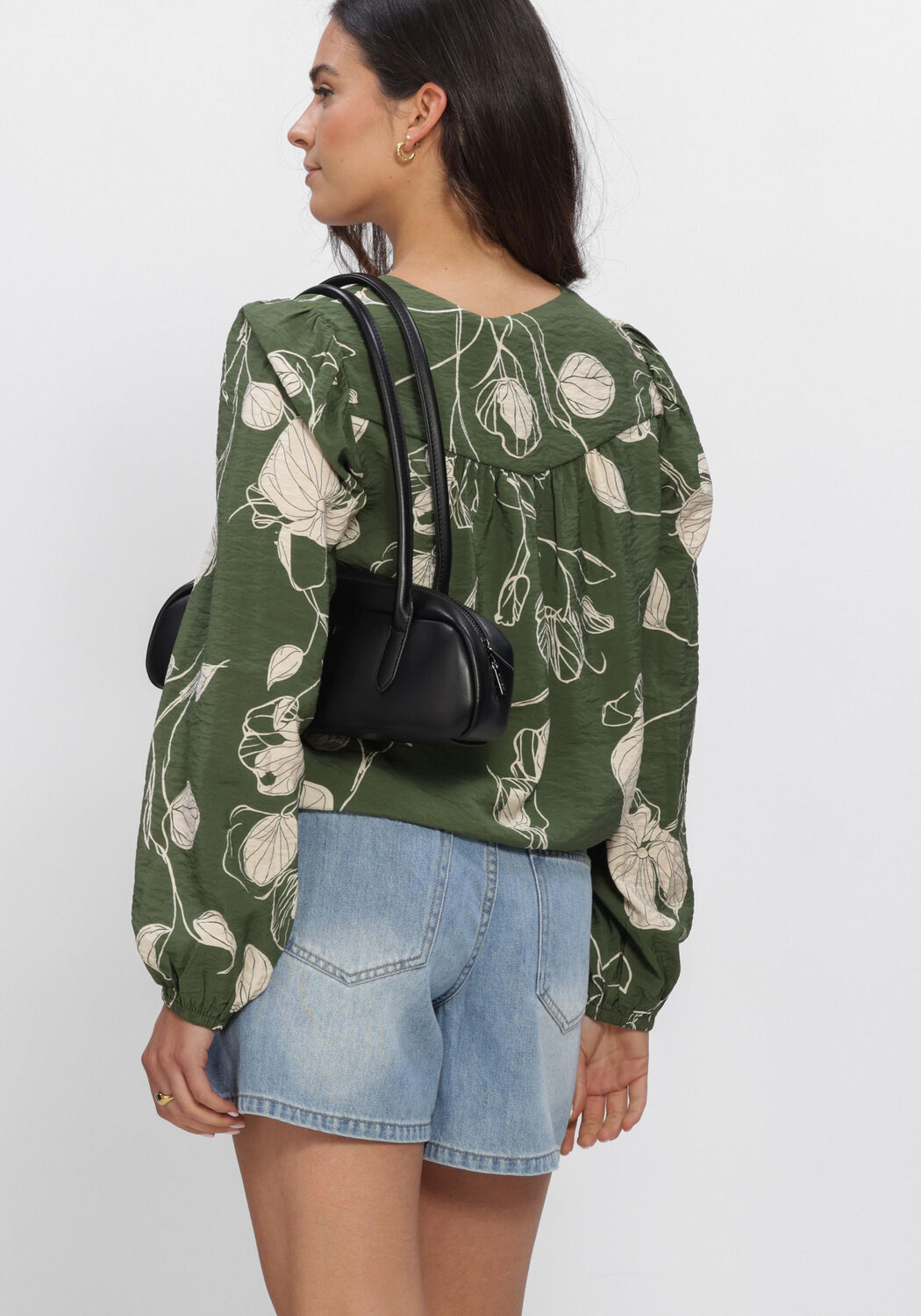 Groene OBJECT Top OBJJACIRA L/S RE V-NECK TOP NOOS - large