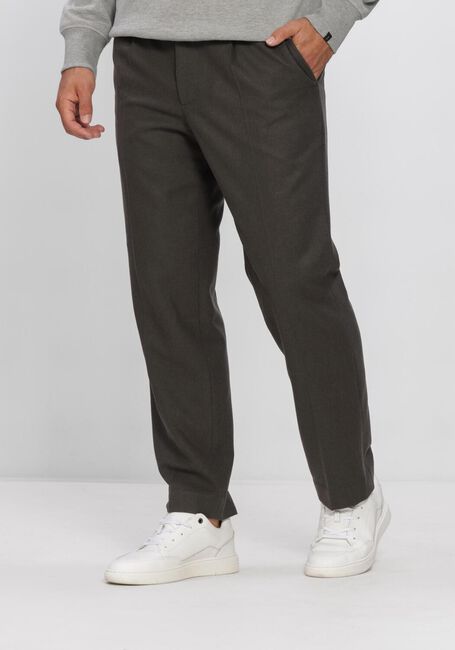 Antraciet BUTCHER OF BLUE Pantalon LENNOX STRAIGHT WOOL TROUSER - large