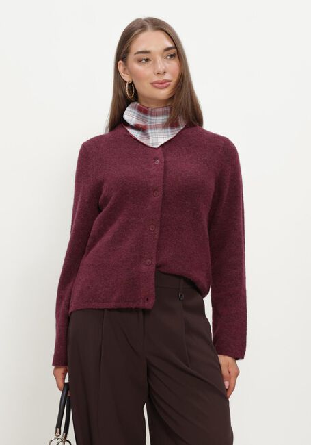 Bordeaux SELECTED WOMEN Vest SLFLULU NEW LS KNIT CARDIGAN - large