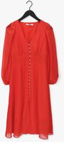Rode NA-KD Midi jurk BUTTON FRONT SLIT DRESS - medium