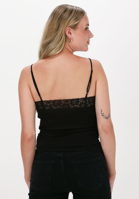 Zwarte SELECTED FEMME Top SLFMIO RIB LACE SINGLET B - NO - large