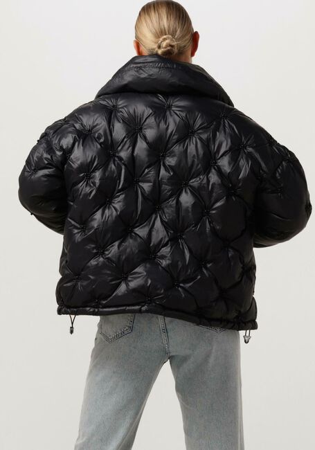 Zwarte GUESS Gewatteerde jas PERLA EMBELLISHED PUFFA - large