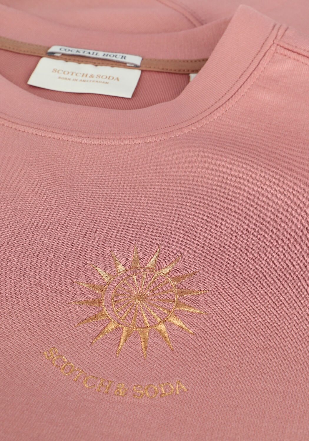 Roze SCOTCH & SODA Sweater CREWNECK SWEAT WITH TONAL EMBR - large