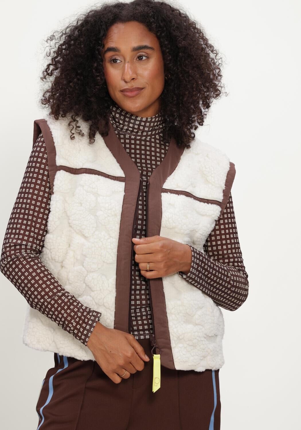 Creme POM AMSTERDAM Bodywarmer GIGI ECRU - large