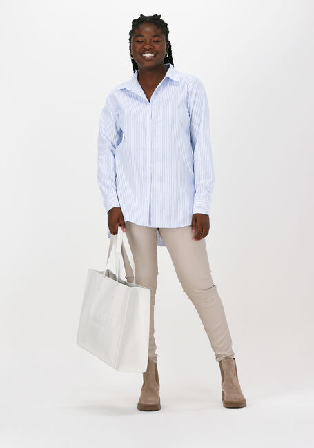 Blauwe NEO NOIR Blouses MARGIT DOUBLE STRIPE SHIRT - large