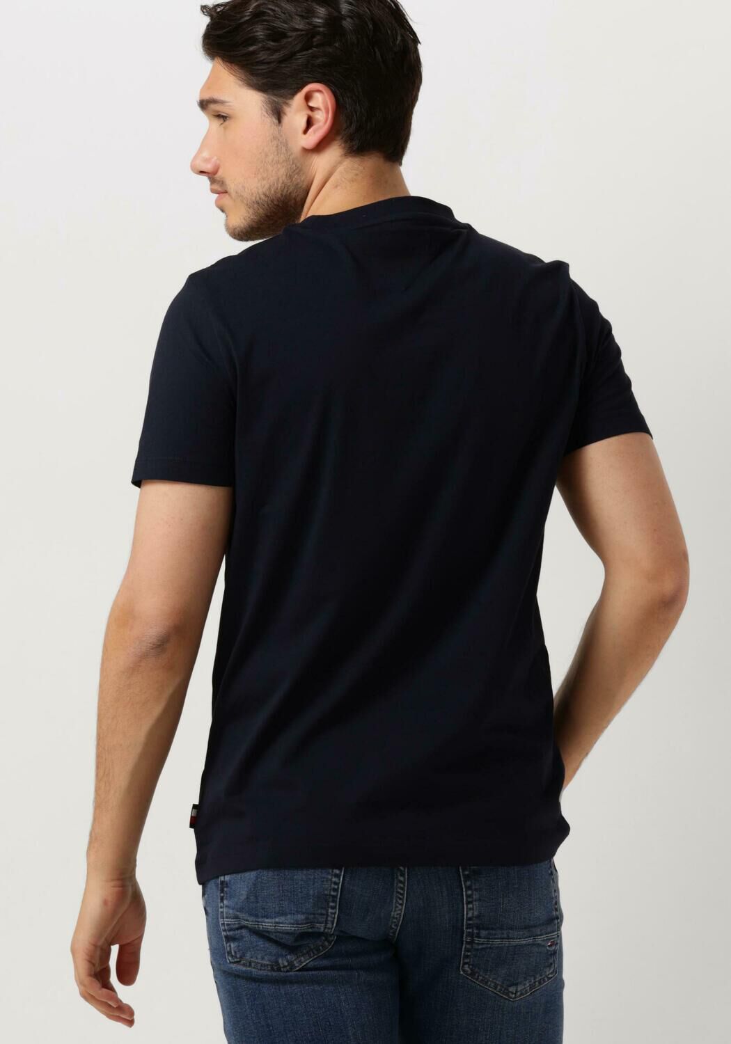 TOMMY HILFIGER Heren Polo's & T-shirts Small Hilfiger Tee Donkerblauw