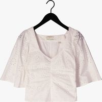 Witte SCOTCH & SODA Top RUCHED FRONT FLUTTER SLEEVE TOP