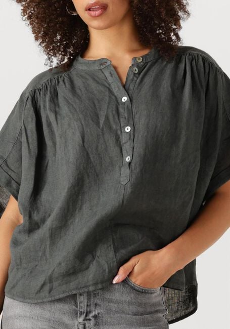 Grijze BY-BAR Blouses AXEL LINNEN BLOUSE - large