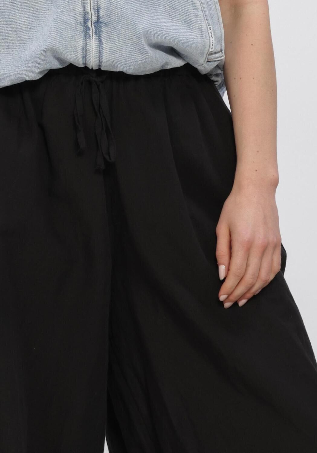 Zwarte NEO NOIR Broeken ROXANE BALLOON LINEN PANTS - large
