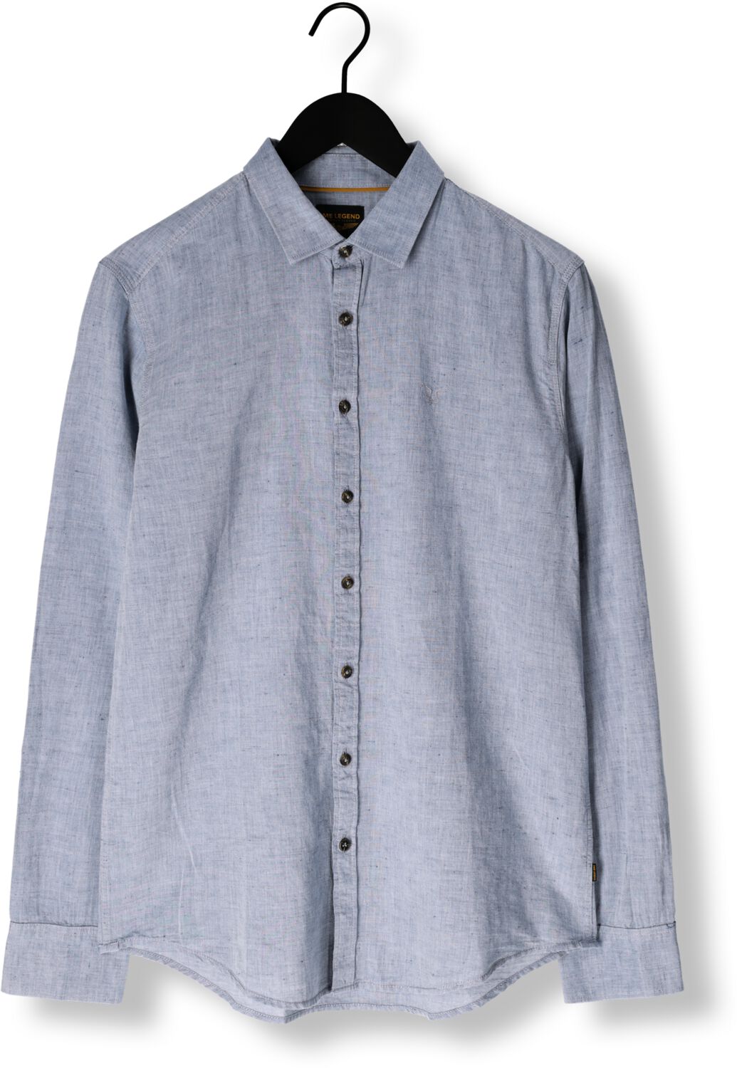PME LEGEND Heren Overhemden Long Sleeve Shirt Ctn linen Lichtblauw