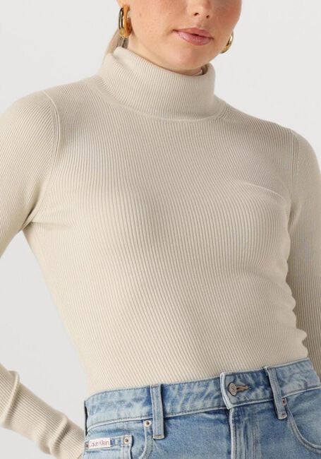 Taupe CALVIN KLEIN Coltrui WOVEN LABEL ROLL NECK - large