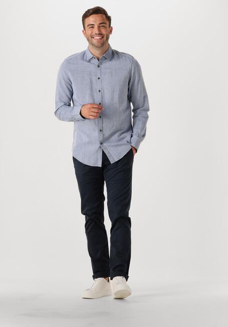 Lichtblauwe PME LEGEND Casual overhemd LONG SLEEVE SHIRT CTN/LINEN - large