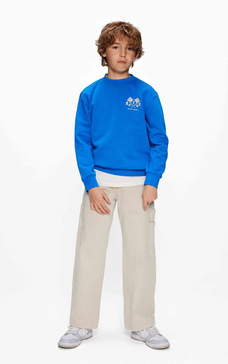 Blauwe RETOUR Sweater EELCO - large