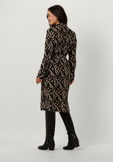 Zwarte OBJECT Midi jurk OBJLEONORA L/S SHIRT DRESS NOOS - large