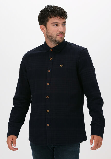 Blauwe PME LEGEND Overshirt LONG SLEEVE SHIRT HEAVY FLANEL - large