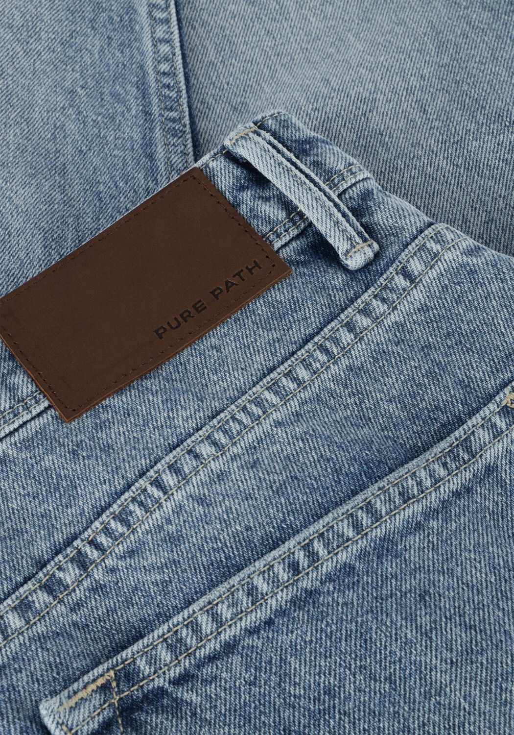 Blauwe PURE PATH Straight leg jeans THE ERIC REGULAR FIT JEANS - large
