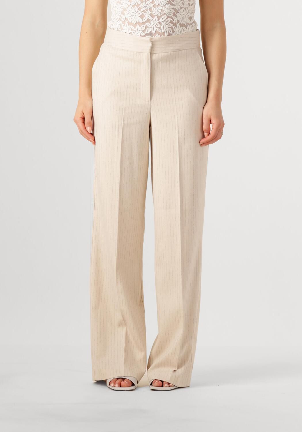 AAIKO Dames Broeken Sonja Stripe Vis 526 Beige