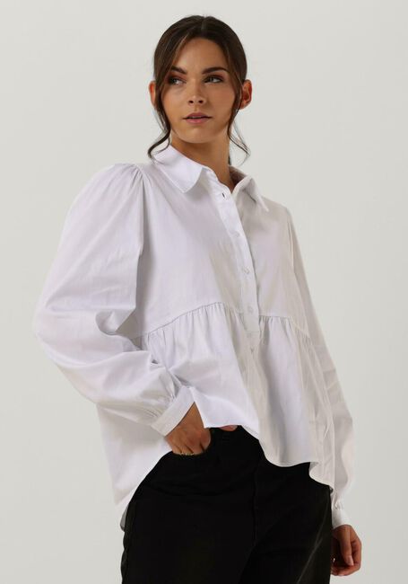 Witte LEVETE ROOM Blouses LR-ISLA SOLID 64 SHIRT Witte LEVETE ROOM Blouses LR-ISLA SOLID 64 SHIRT - large