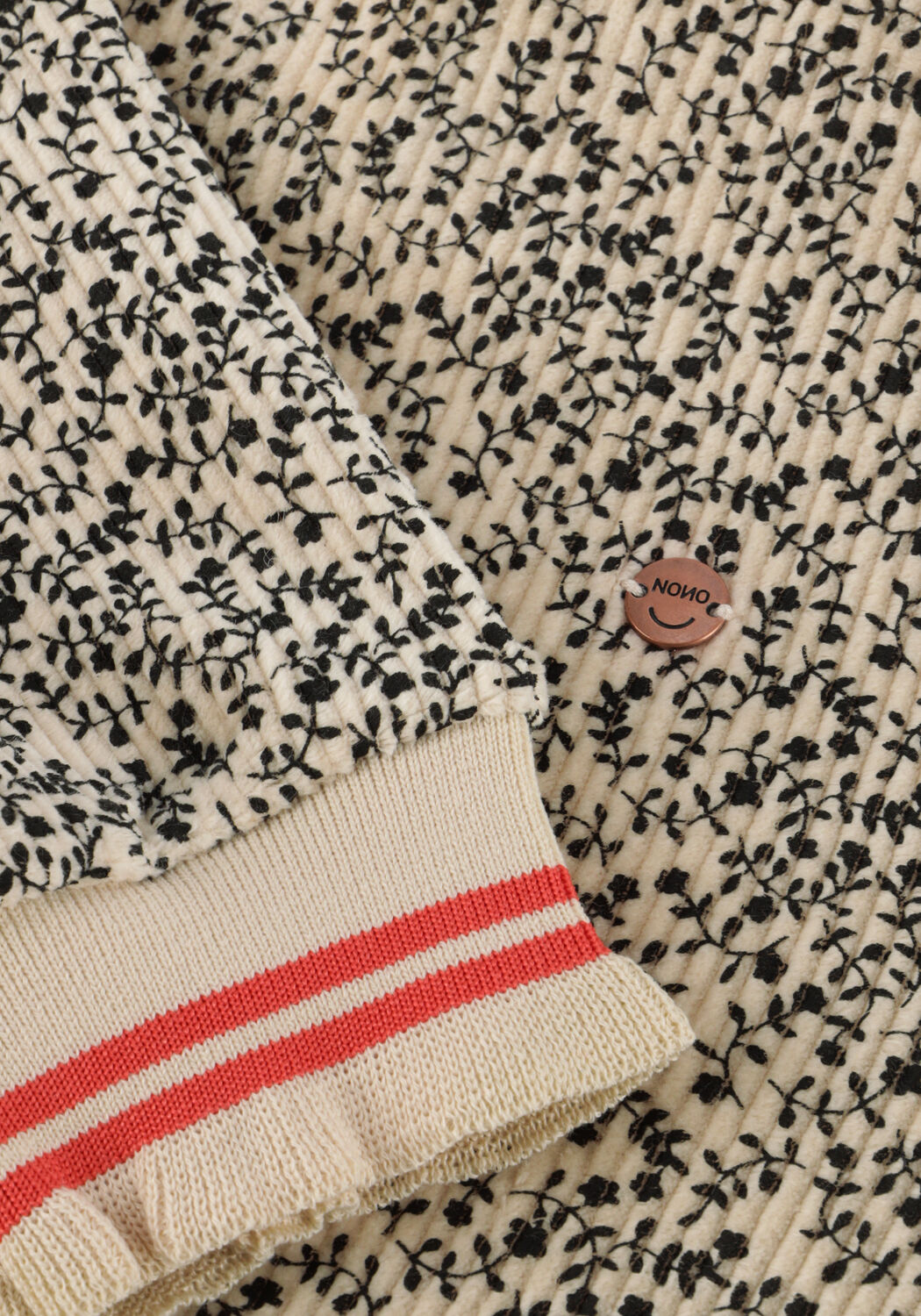 Creme NONO Mini jurk MAXIM AOP VELVET JURK - large