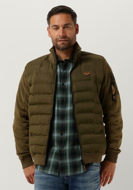 Groene PME LEGEND Jack ZIP JACKET FLEECE MIXED PADDED NYLON - large