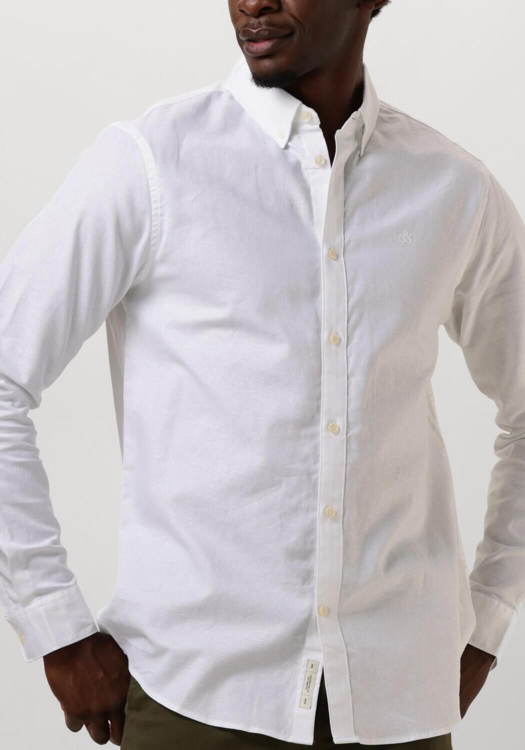 SCOTCH & SODA Heren Overhemden Oxford Solid Wit