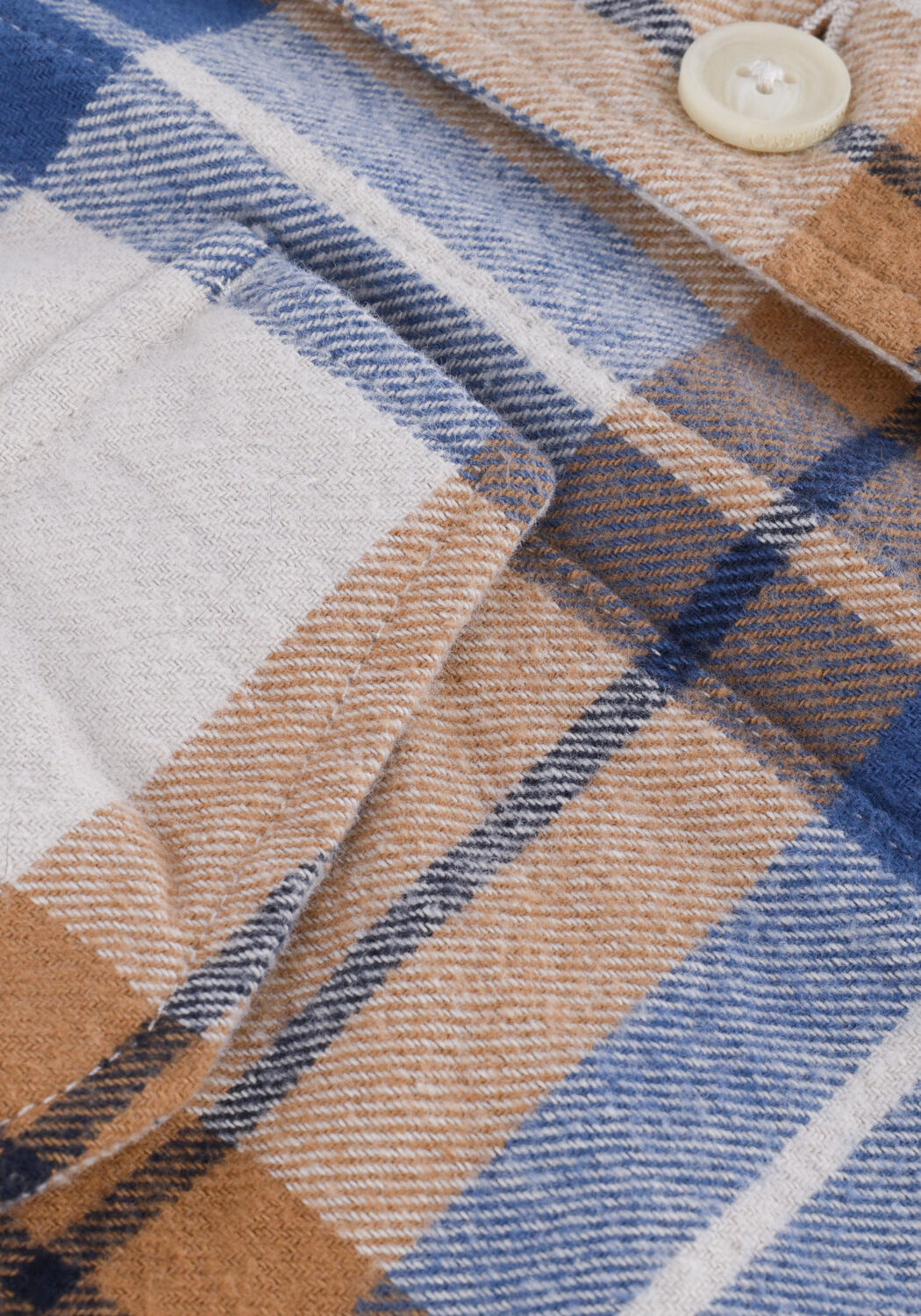 Camel CAST IRON Overshirt LONG SLEEVE SHIRT BIG YARN DYED CHECK REGULAR FIT - large