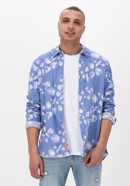 Lichtblauwe SCOTCH & SODA Casual overhemd REGULAR FIT BONDED SHIRT - large