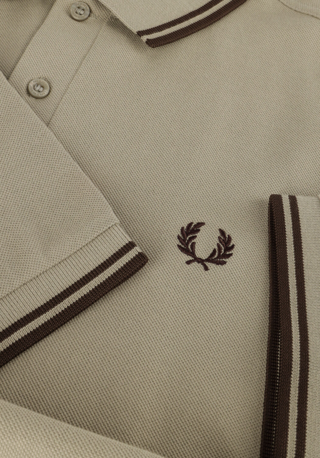 Olijf FRED PERRY Polo THE TWIN TIPPED FRED PERRY SHIRT - large