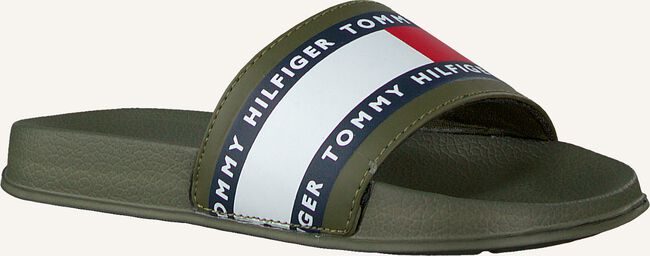 Groene TOMMY HILFIGER Badslippers FLAG PRINT POOL Groene TOMMY HILFIGER Badslippers FLAG PRINT POOL - large