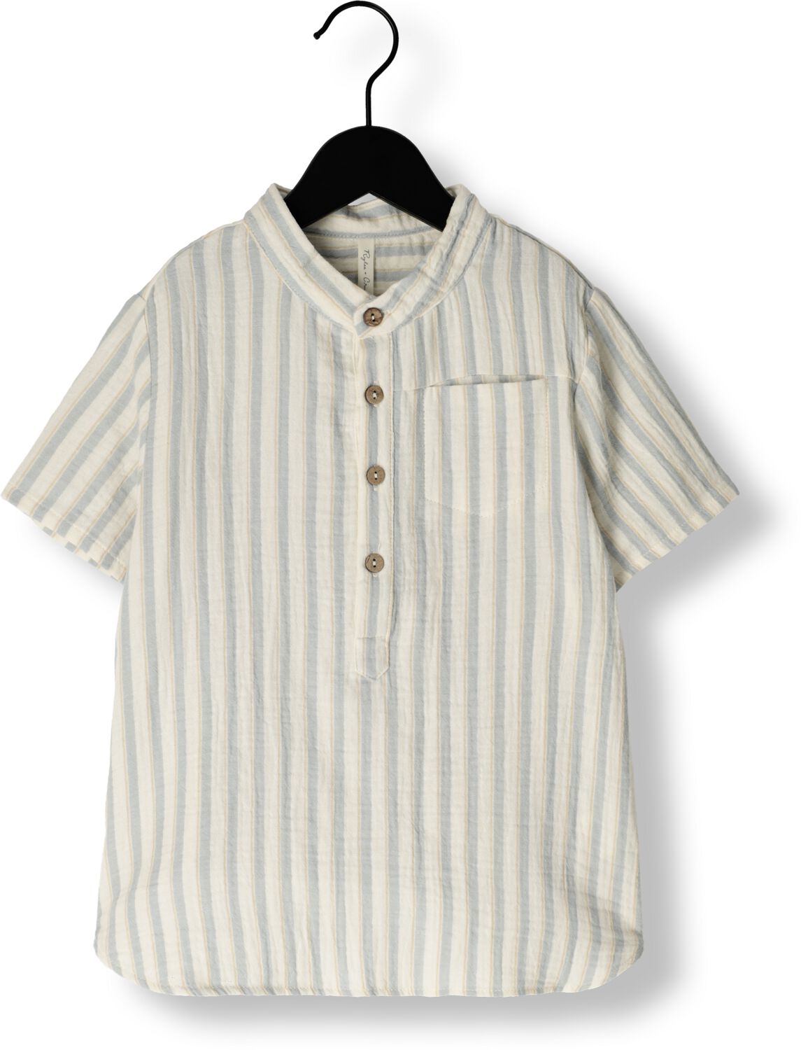 RYLEE + CRU Jongens Overhemden Mason Shirt Ocean Stripe Beige