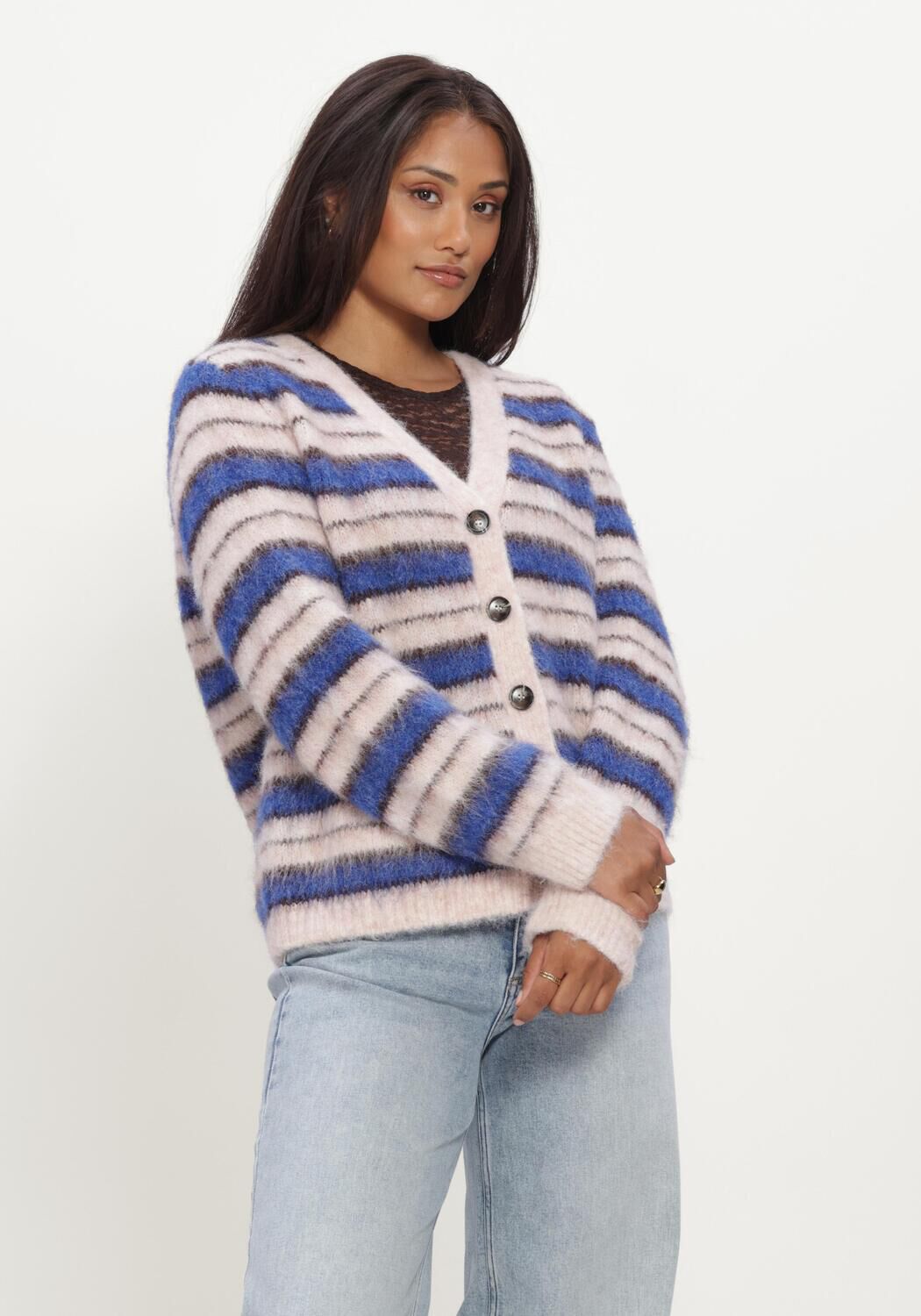 Roze MODSTR&Ouml;M Trui DITLEVMD CARDIGAN - large