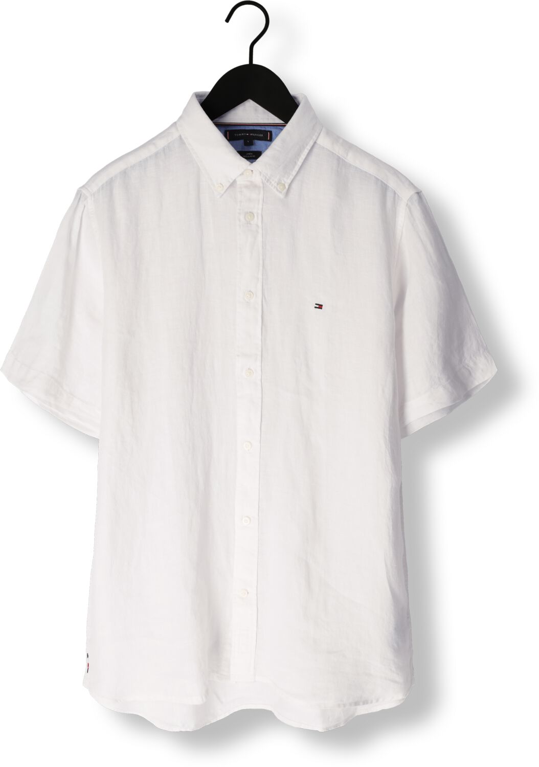 TOMMY HILFIGER Heren Overhemden Pigment Dyed Linen Rf Shirt S s Wit