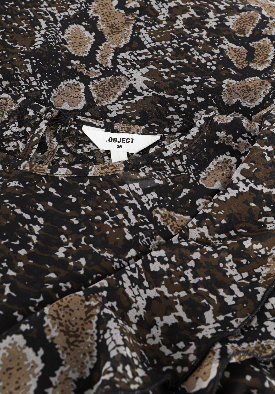 Zwarte OBJECT Blouses JANNA L/S TOP - large