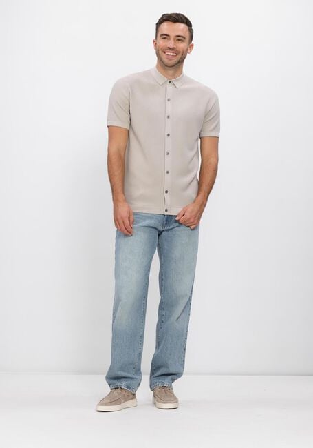 Beige GENTI Polo SHIRT 8 BUTTON SS 1260 - large