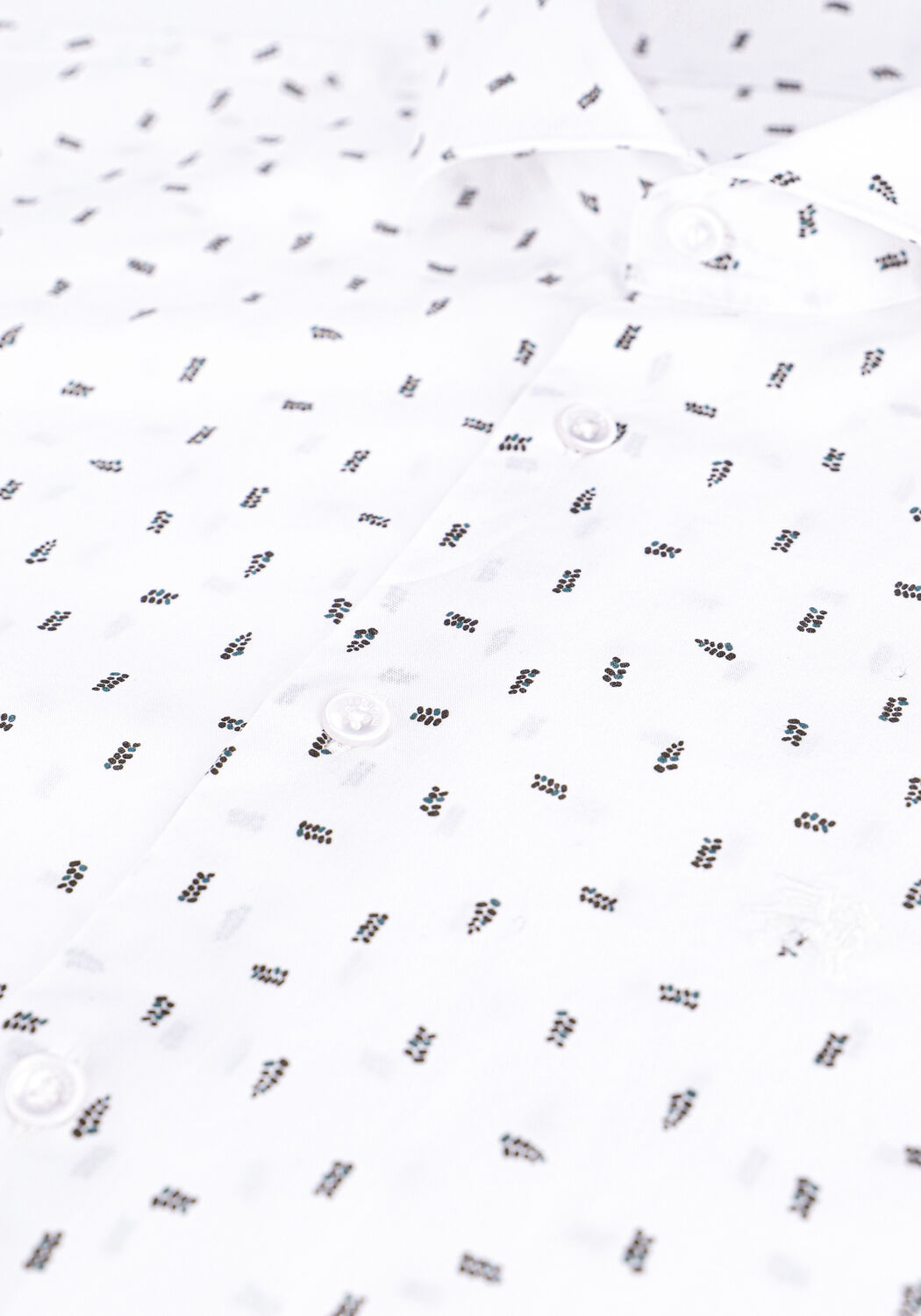 Witte VANGUARD Casual overhemd LONG SLEEVE SHIRT PRINT ON FIN - large