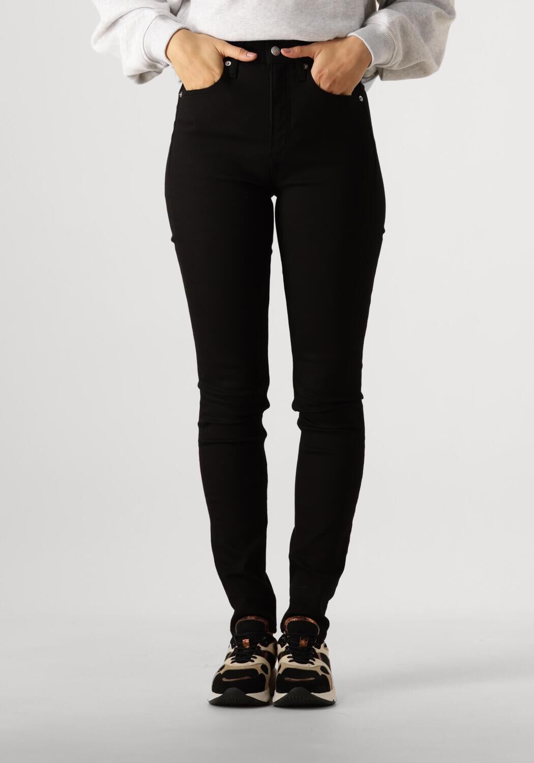CALVIN KLEIN Dames Jeans High Rise Skinny Zwart