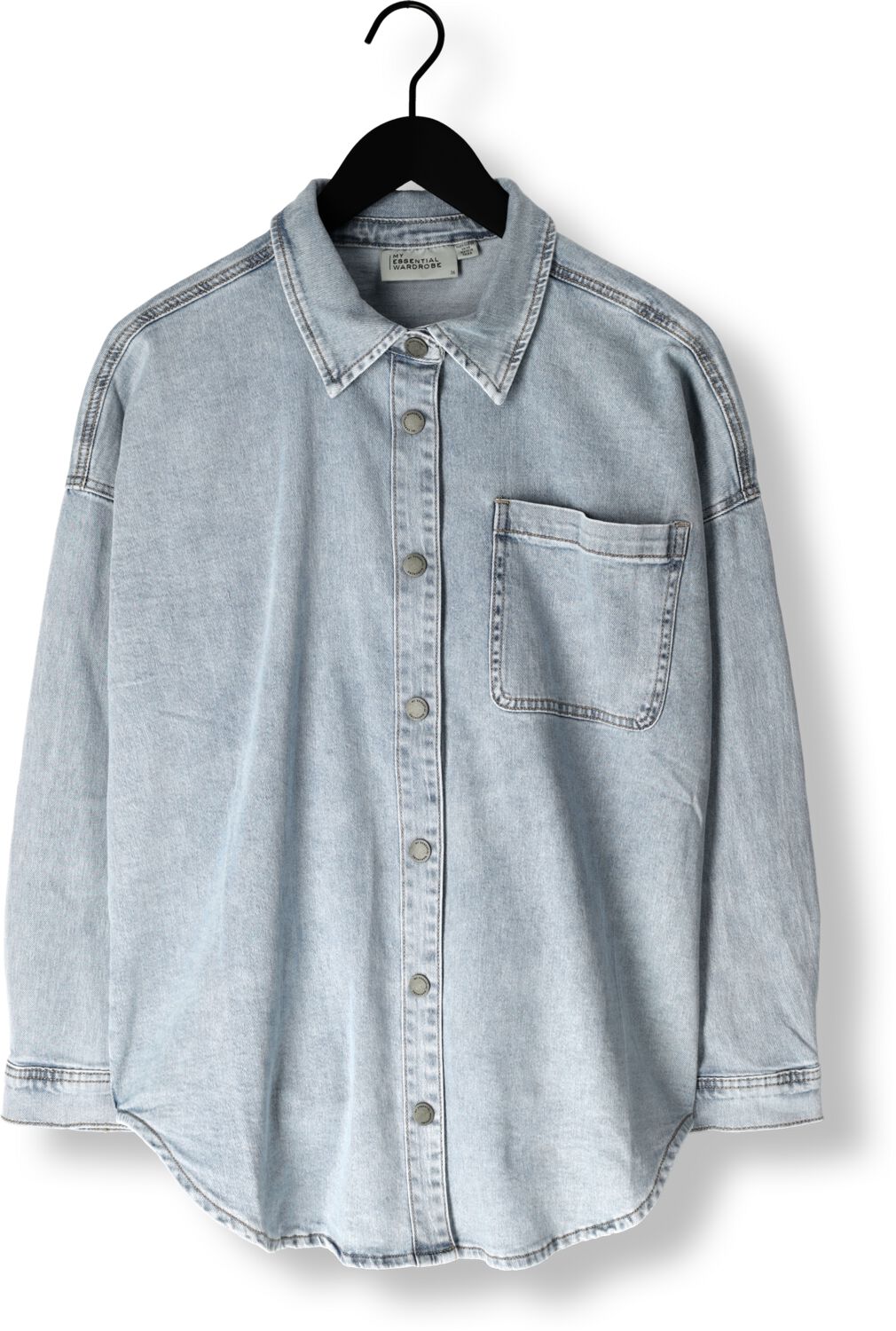 MY ESSENTIAL WARDROBE Dames Blouses Laramw 115 Malo Shirt Lichtblauw