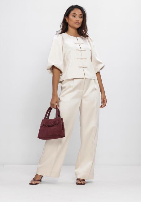 Beige SECOND FEMALE Wijde broek PERLLA TROUSERS - large