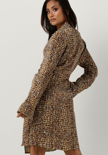 Bruine SECOND FEMALE Mini jurk POLINE WRAP DRESS - large