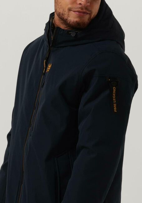 Blauwe PME LEGEND Parka's LONG JACKET KEYLAND HIGH TWILL - large