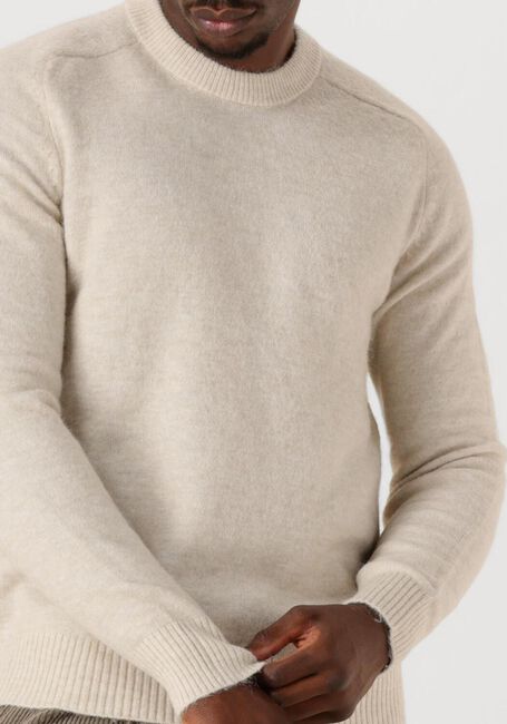 Beige SELECTED MEN Trui SLHRAI LS KNIT CREW NECK NOOS - large