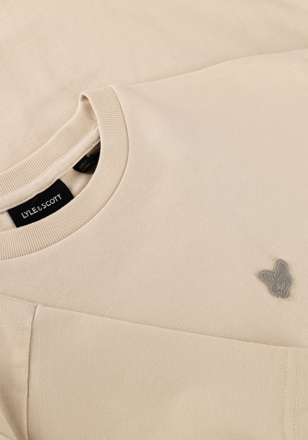 Beige LYLE & SCOTT T-shirt HEAVY WEIGHT RELAXED T-SHIRT - large