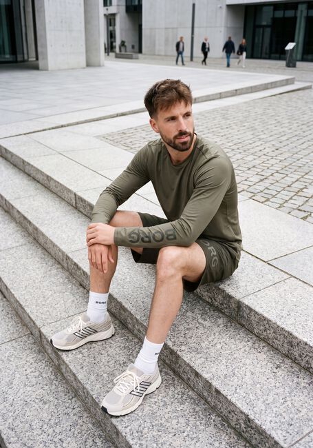 Khaki BJORN BORG Korte broek BORG 6 SHORTS - large