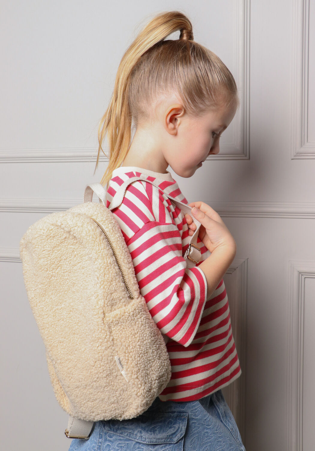 Ecru STUDIO NOOS Rugtas MINI CHUNKY BACKPACK - large